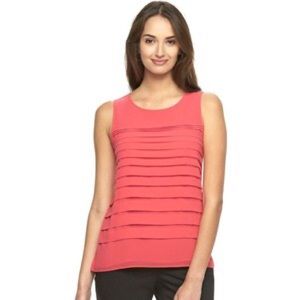 COPY - Dana buchmann pleated tank pink size XL